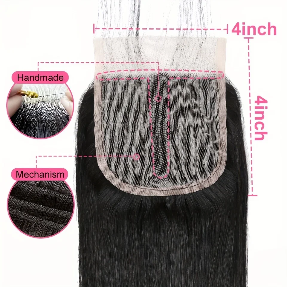 Human Hair T Part Cheap Brazilian Remy Lace Closure_voghion.com