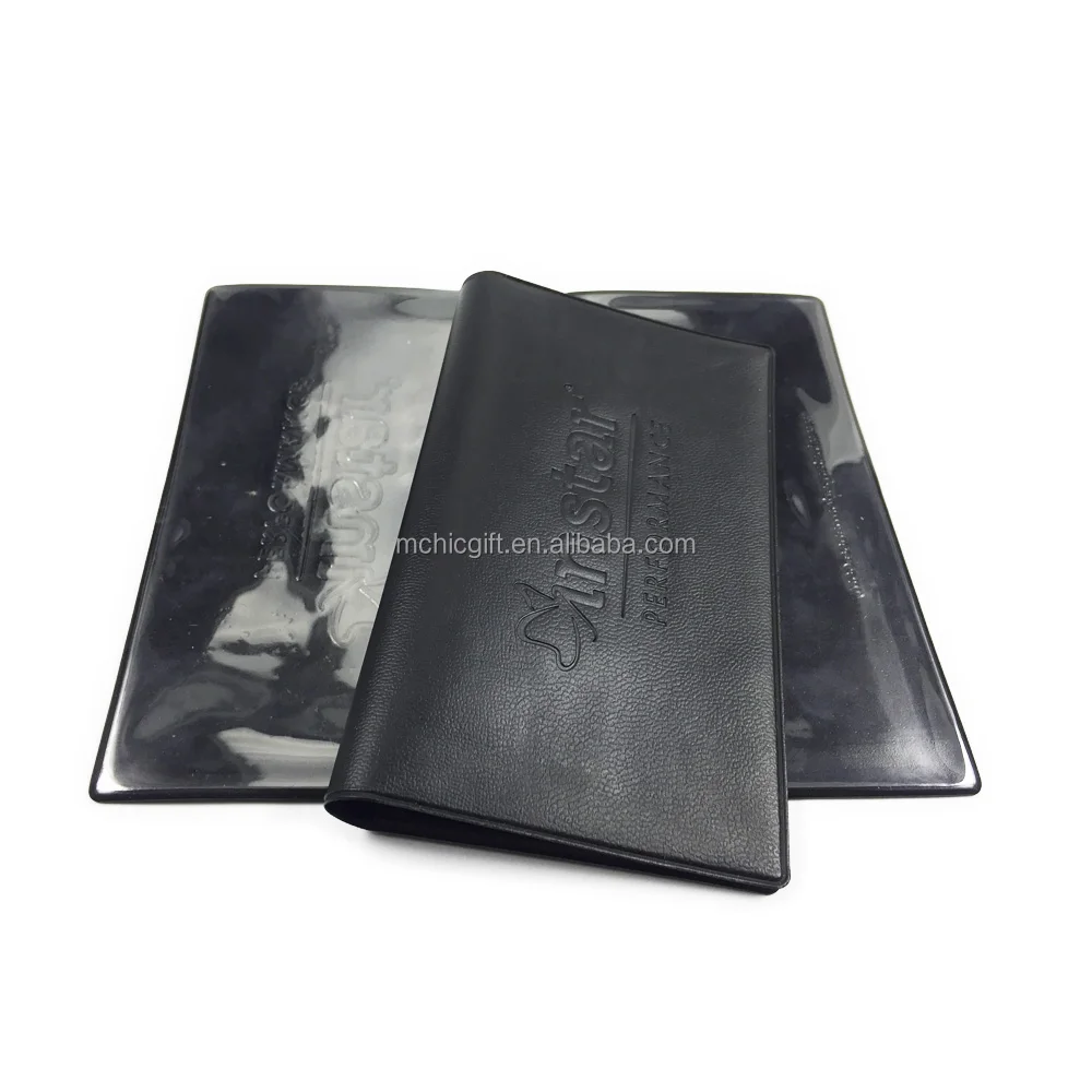 Custom Folding Durable Pvc Document Holders Bifold Waterproof Travel