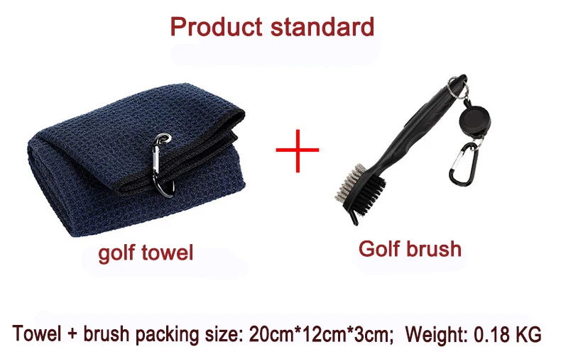 Customized Golf Accessory Set Microfiber Waffle Towel with Cleaner Brush and Divot Tool Jacquard Technique and Novelty Pattern manufacture