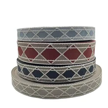 Environmentally friendly 20-50mm diamond jacquard webbing polyester webbing bag, shoe and hat decoration accessories
