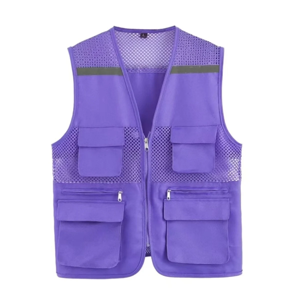 Multi-pocket Sleeveless Polyester Volunteer Vest Workwear Custom Printed with Text logo Children’s Summer Season Activity Vest