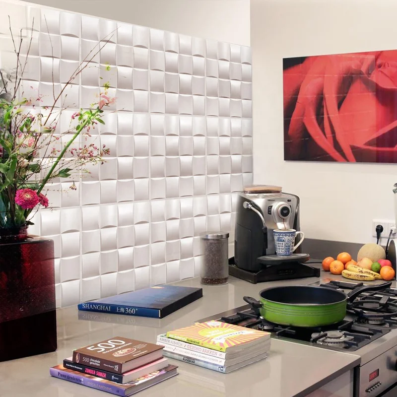 Premium Peel and Stick Backsplash 3d Pvc Wall Panels Waterproof Wallpaper Papel Tapiz Exterior
