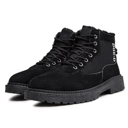 Производитель мужской обуви, поставщик сапог, взрослая обувь, повседневная черная Красивая защитная обувь, согревающая зимняя обувь для мужчин