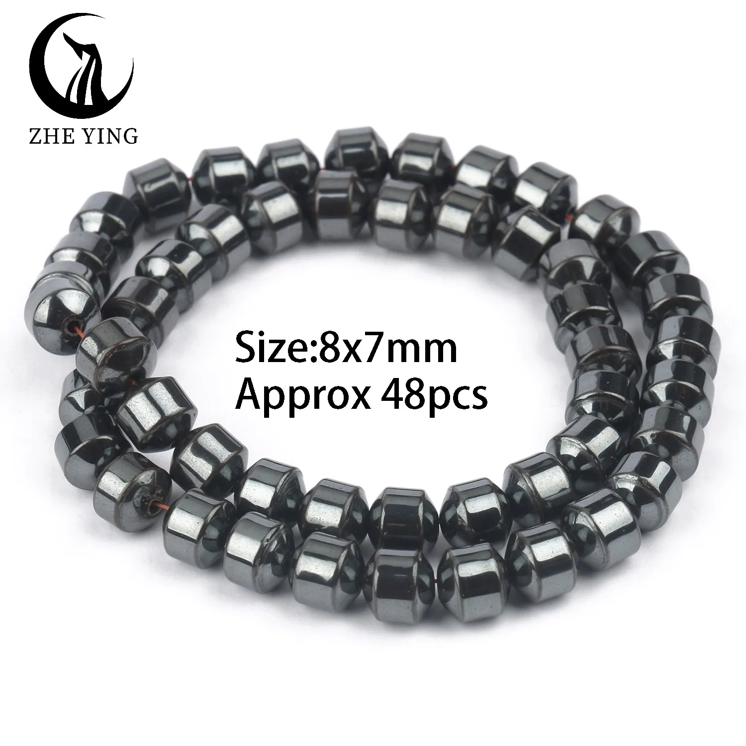 Zhe Ying Natural Black Hematite Beads Charms Heart Star Cross Arrow