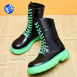 British Style New Arrival Fashion Chelsea Boots Genuine Leather Thick Soled Waterproof Rain Boots