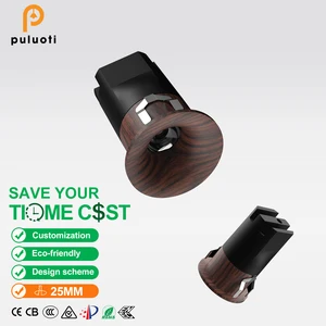 Cut Out 25MM Recessed Aluminum LED Spotlight Walnut Brown 3 Colors Ra>97 Vintage Style Indoor Downlight with 10-Year Warranty