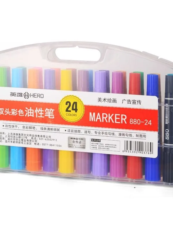 Hero 880/set 12/24/36/48 Colours - Permanent Marker Pen Set