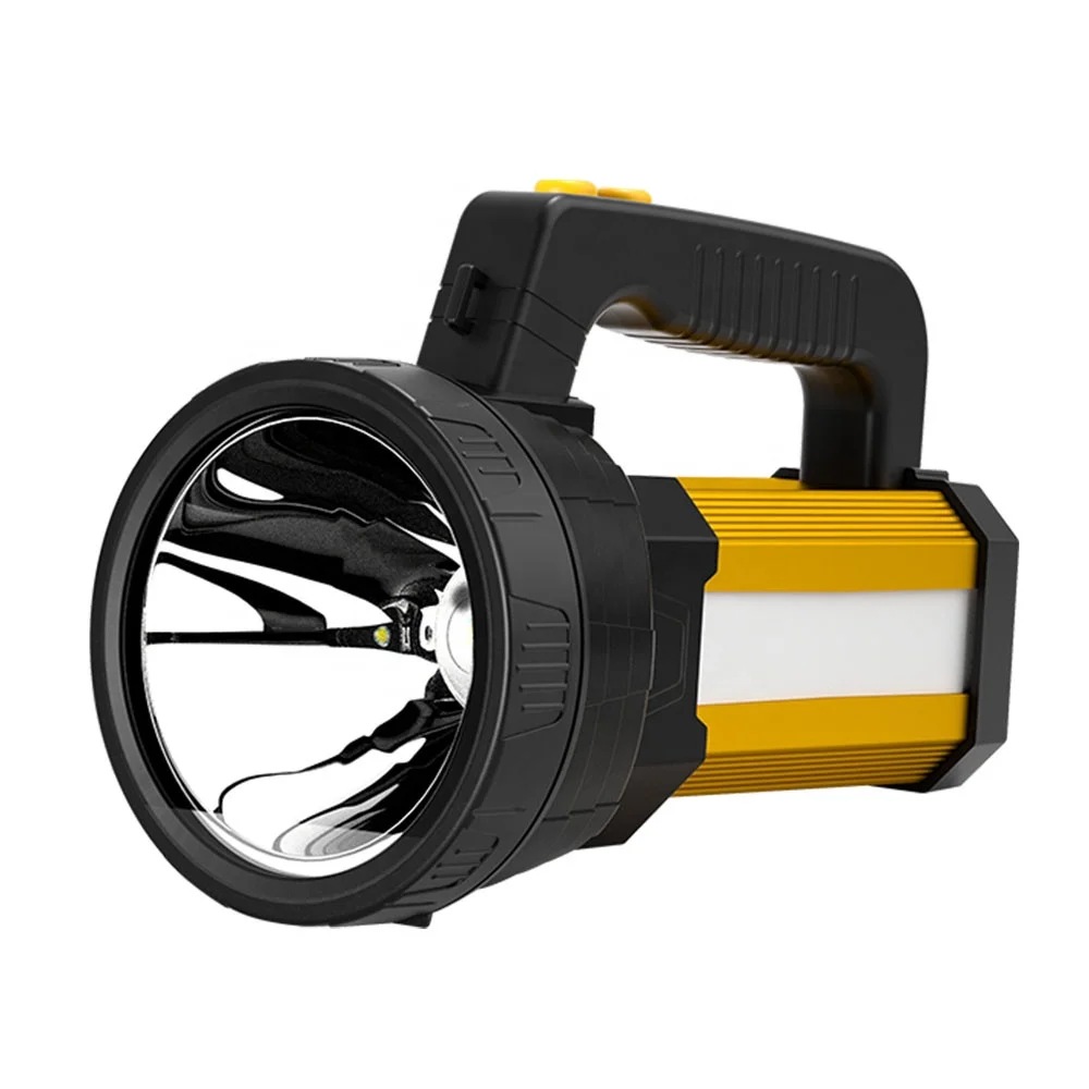 Manufacture Powerful Searchlight High Quality LED Flashlight Rechargeable ABS Long Range Camping Torchlight High Power
