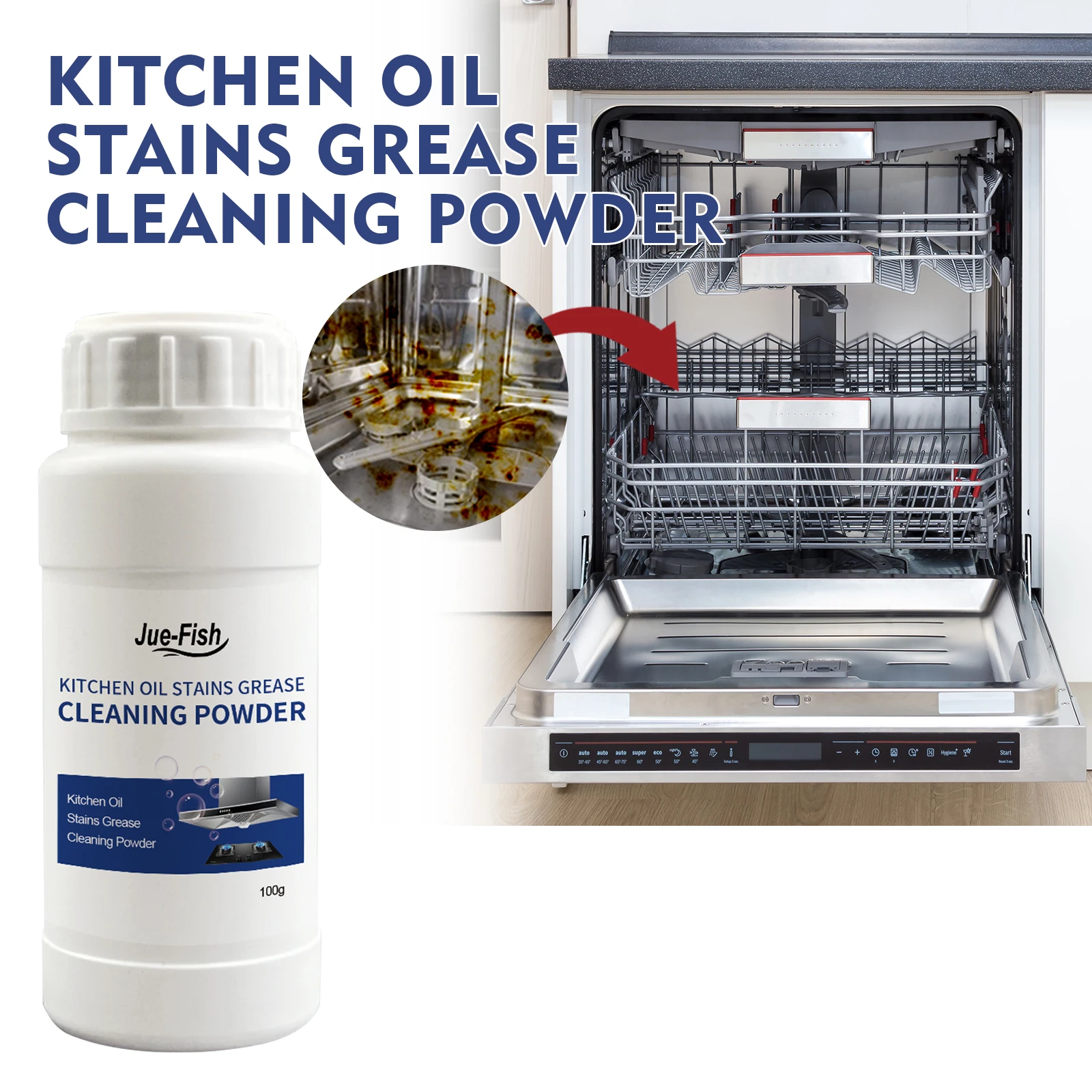 Новый домашний кухонный масляный жир, чистящий порошок, чистящий порошок, удаление накипи, удаление запаха, Дезодоратор, порошок