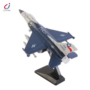 Airplane Diecast Mode Toy Alloy F16 Pull Back Military Fighter Jet Model Aircraft With Light and Music