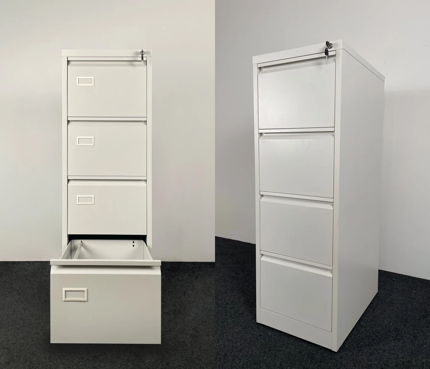 Factory Office 2 3 4 Drawer Cabinet Metal Storage Cabinet Lockable 4 Drawer File Cabinet Steel, Home Office Knock Down