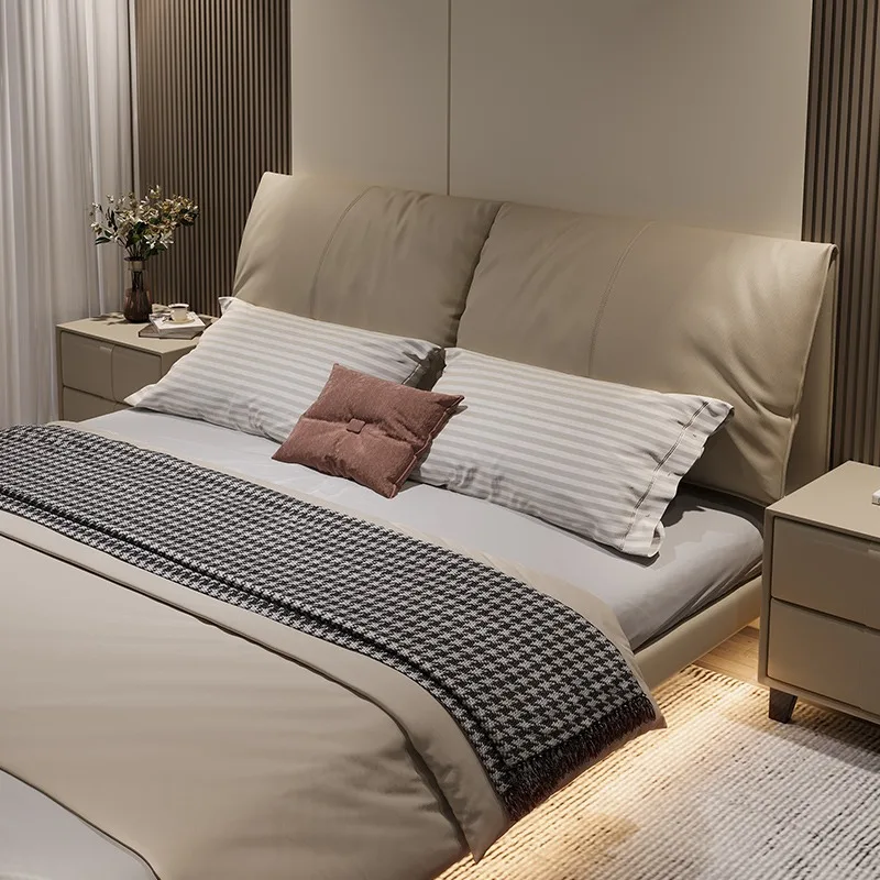 Elephant Ear Upholstered Bed Stylish And The Bed Comfortable Genre Of