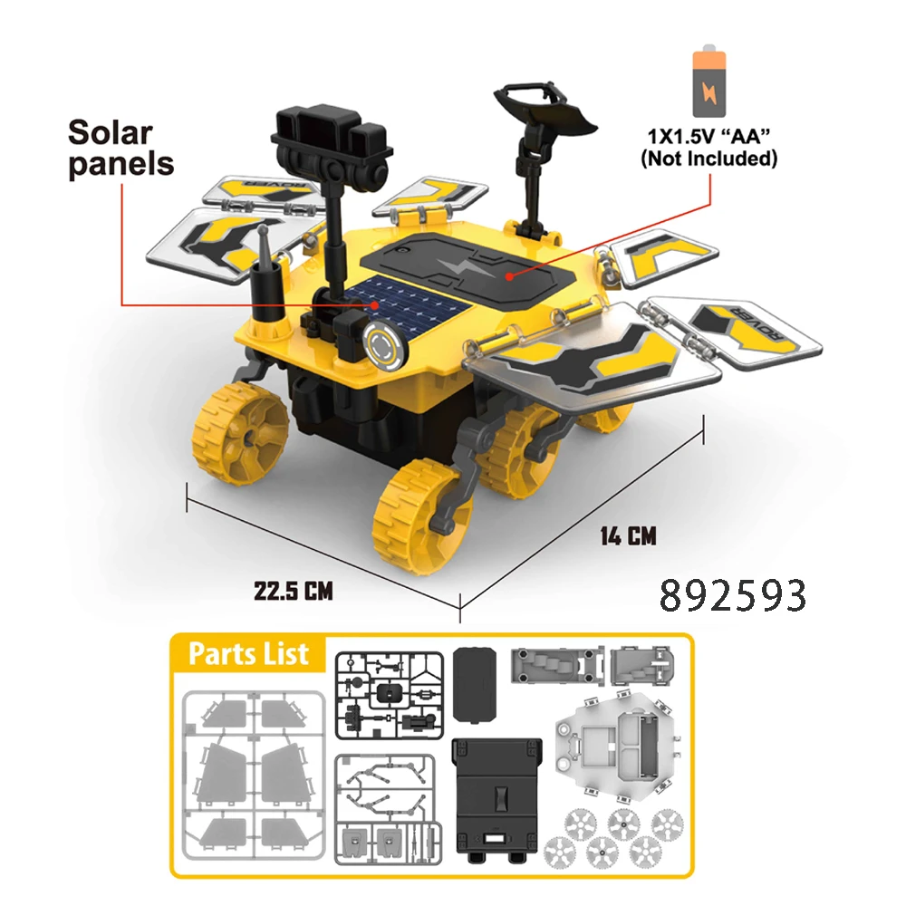 Креативный подарок науки и техники развивающие 46 PCS сделай-сам в собранном виде стержень с питанием от солнечных батарей автомобиль игрушка для детей