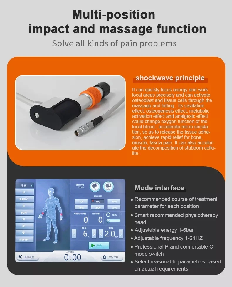 Best Price Physical Therapy Pain Reduction Radial Shockwave Therapy Machine / Shock Wave Therapy for Animals