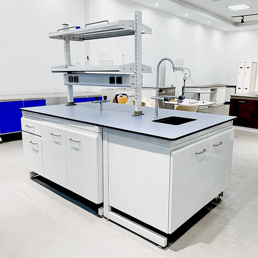 CARTMAY Modular Laboratory Furniture Pharmacy Lab Tables Steel Wood Chemistry Workstation Wet Work Lab Benches for School