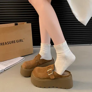 2026 New High Quality OEM Fashion Women's Half Slippers for External Wearing Thick Bottom Slippers for Casual Comfort