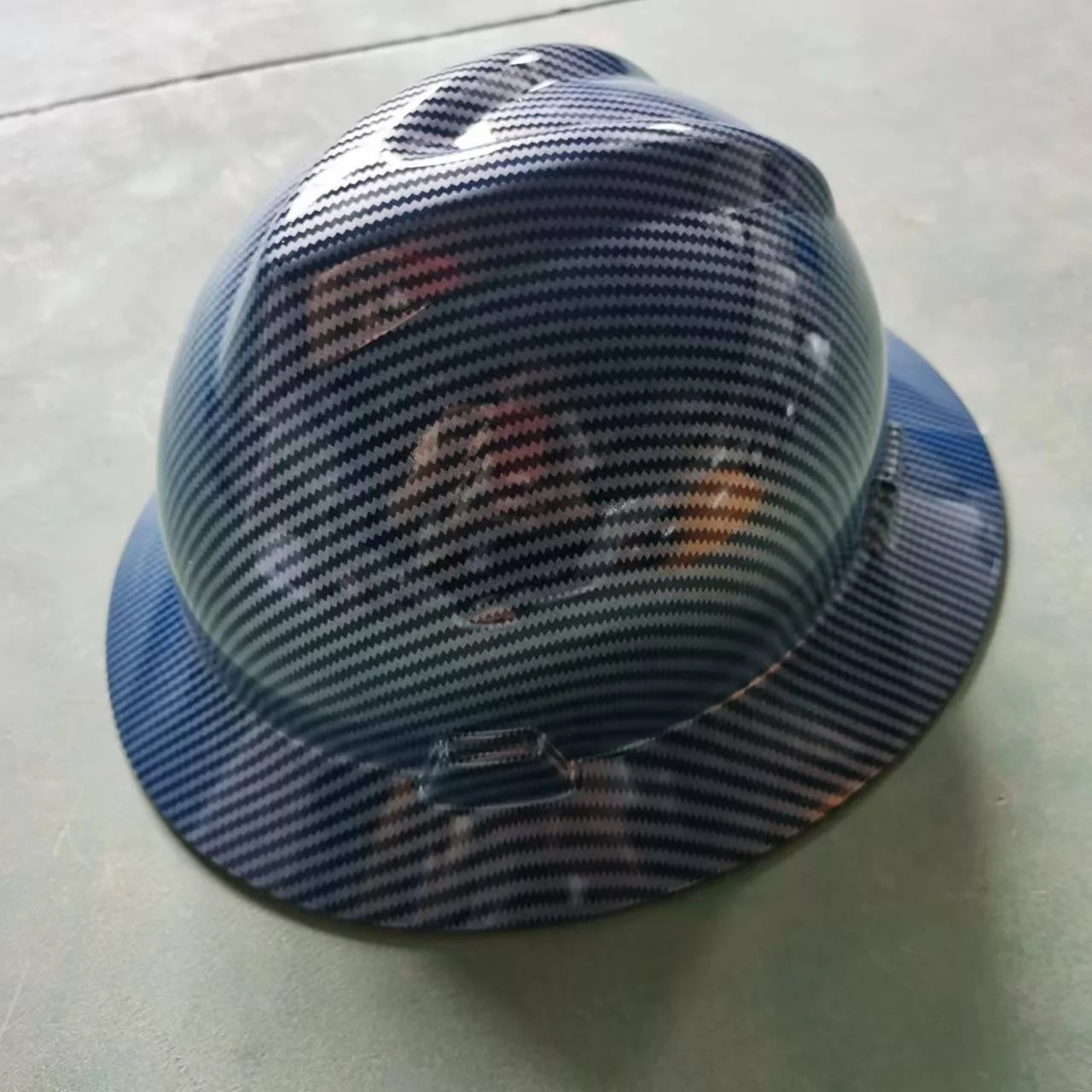 PE Safety Helmet Full Brim Lift Fiber Glass Hard Hat for Industrial