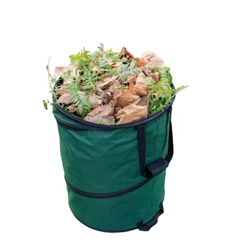 60l Garden Waterproof Pop Up Leaf Bag,Yard Collector Waste Bag Of Full ...