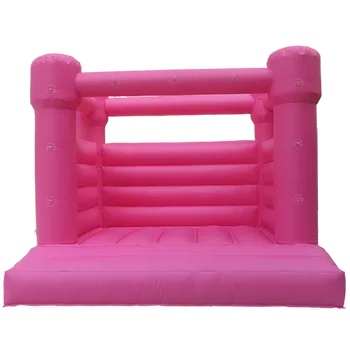 Pink OEM  inflatable jumping castle pvc material with blower custom inflatable castle with bounce for rent