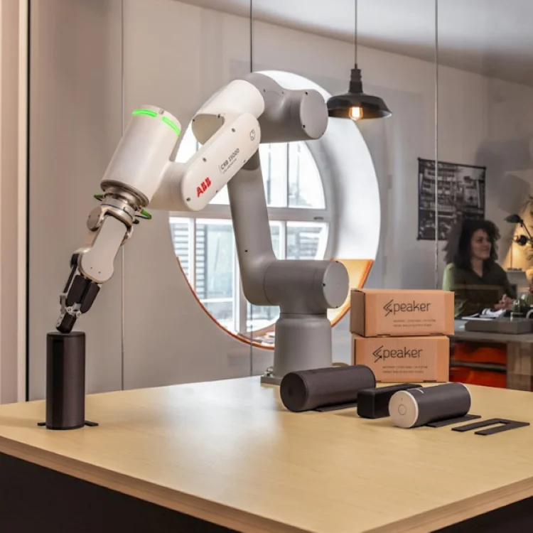 AGV Robot GoFa CRB 15000 With CNGBS Robotic Gripper for Automated Handling As Collaborative Robot