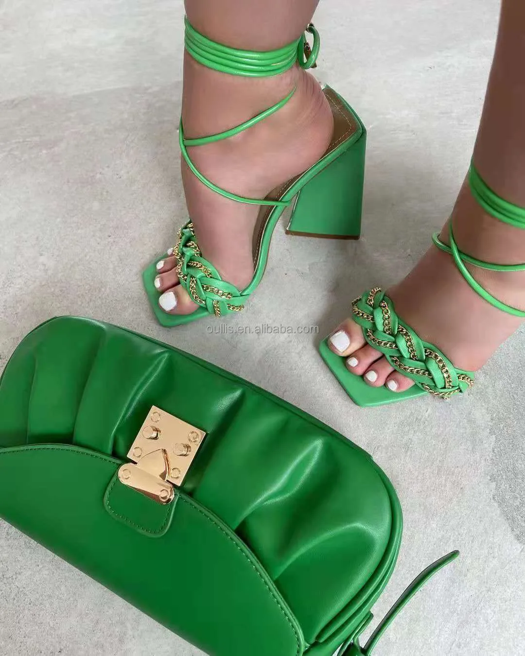 Perímetro nieve Júnior Sandalias Verdes Gruesas Para Mujer,2022 - Buy Más Gruesa Tacones,Zapatos  De Mujer 2022,Hecho En China Product on Alibaba.com