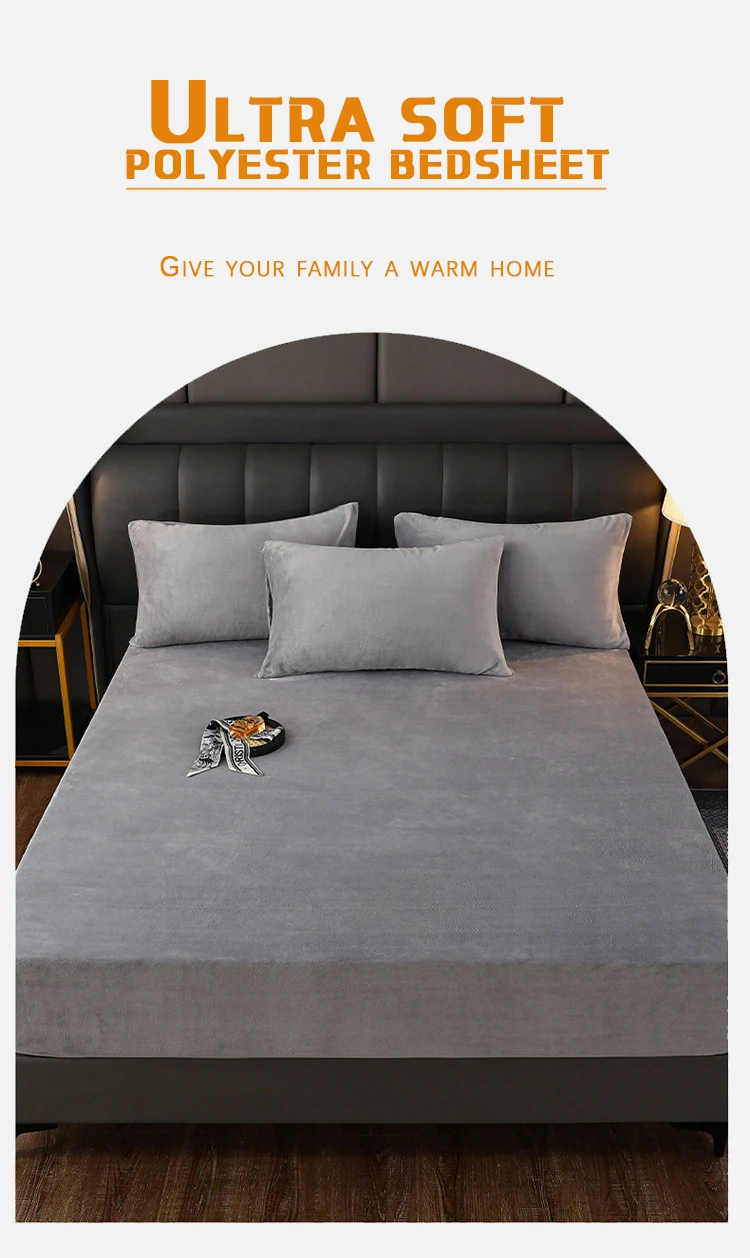 Jqyc High Weight Flannel Fleece Bedding 3pcs Set Super Soft Coral