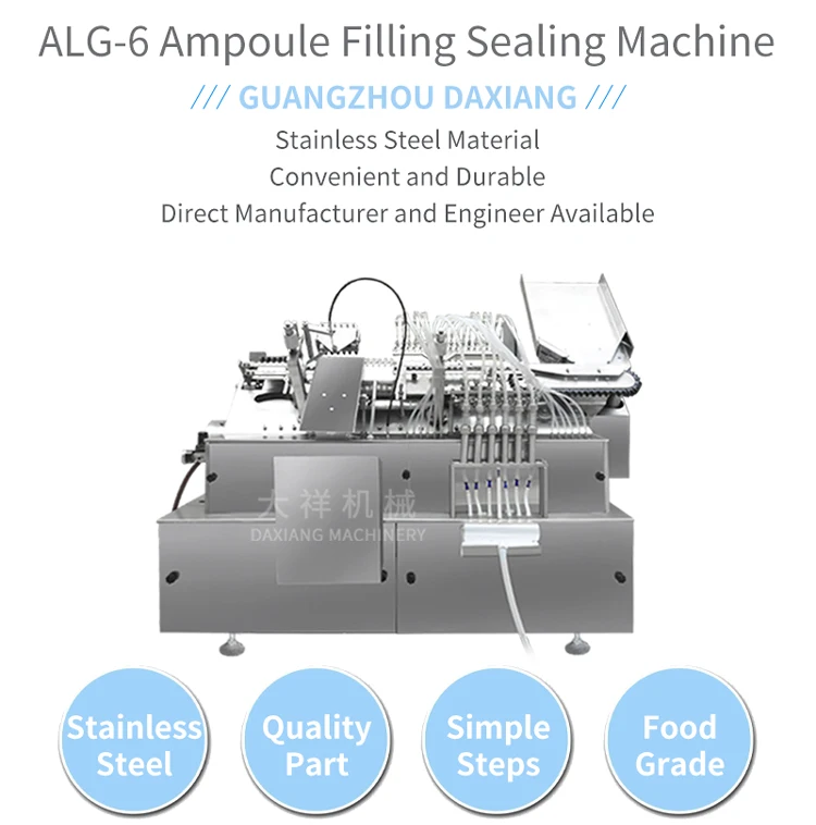 ALG-6 Heads Automatic Sealer Ampoule Vial Filling and Capping Sealing Machine details