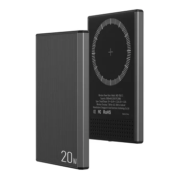 Customized Logo Ultra-Thin 20W Power Bank with Slim Magnetic Wireless Charging for iPhone for Samsung Small MOQ