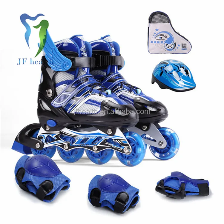 Trendy slalom skating shoes professional sports roller skates shoes 4 size adjustable single-row ice skates for children