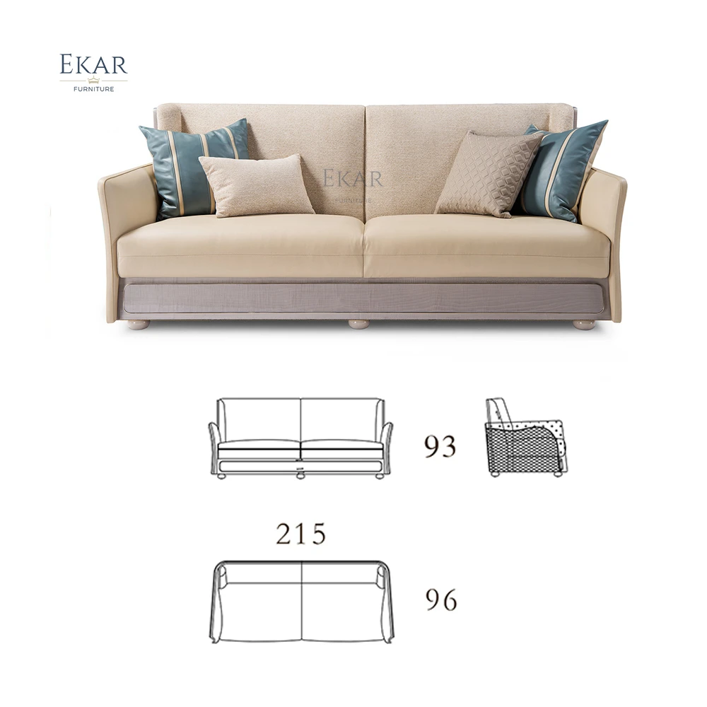 High-End Italian Leather Sectional Sofa - Modern Luxury for Your Living Room factory