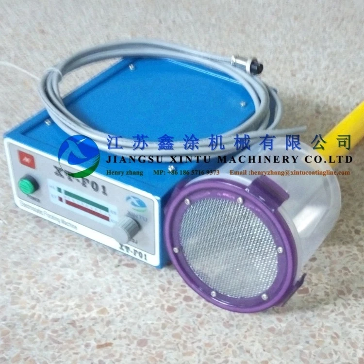 XT-F01 Portable Electrostatic Flocking Printing Machine/Powder Flocking Machine with Powder Coating Gun