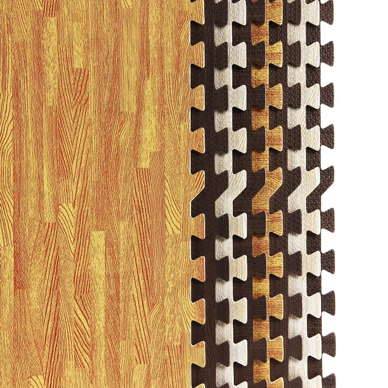 2024 Do It Yourself Wood Effect Blood Color Waterproof for Community Soft Eva Foam Play Mat