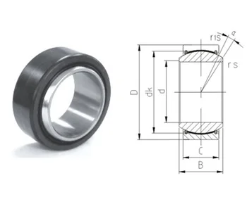 GE..ET-2RS Serial Sliding Spherical Plain Bearing Bush Maintenance Free With PTFE Liner