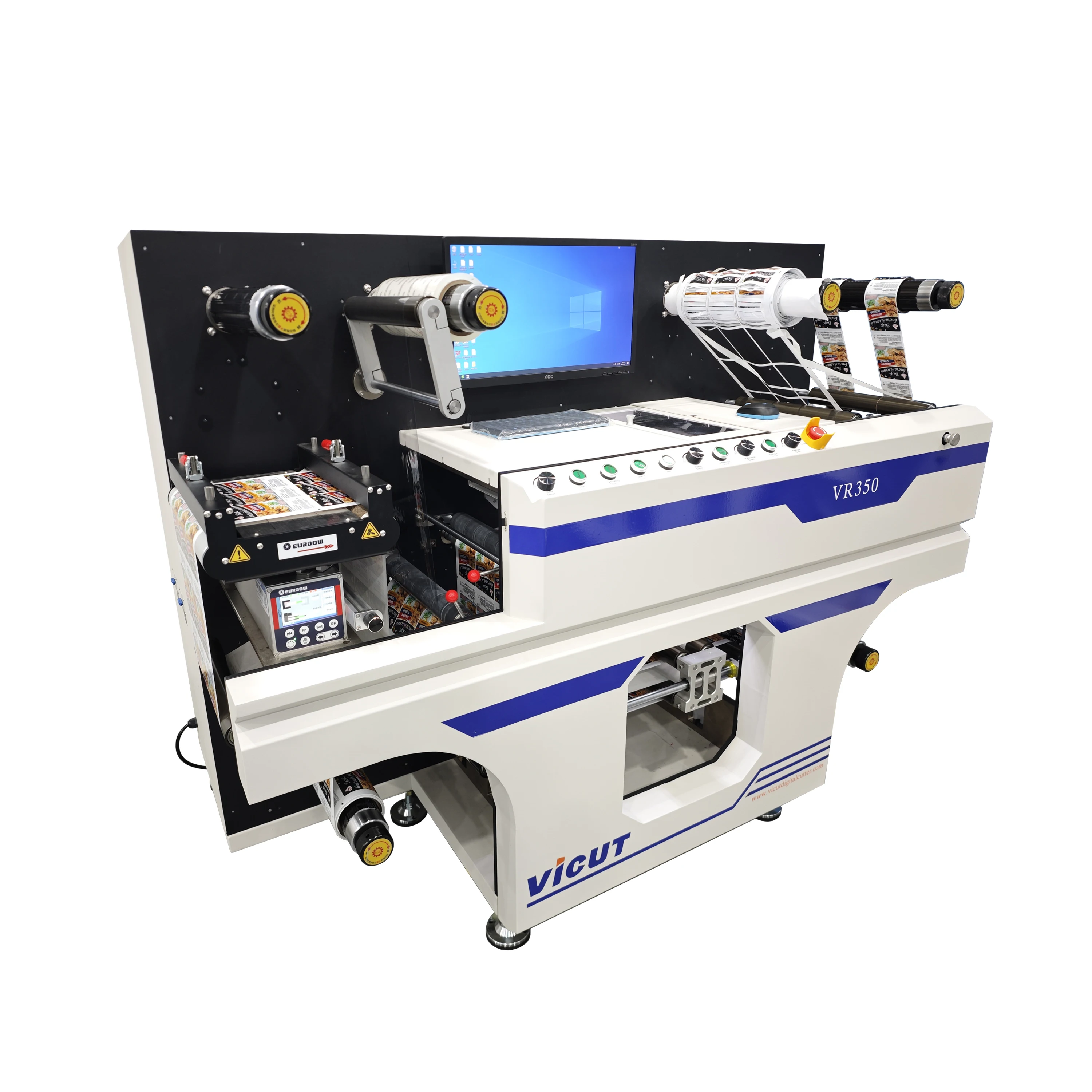 VR350 Automatic Roll to Roll Digital Label Die Cutter Machine Label Sticker Cutting Machine Label Finisher
