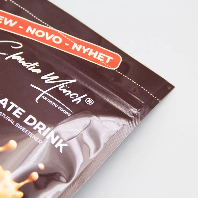 Packing Label Customized Doypack Dark milka 750gr Chocolates and Sweets Powder Biscuits Mylar Bag