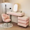 Cassettiera a tre cassetti imbottita in legno massello, modello rosa, tavolo da 120 cm