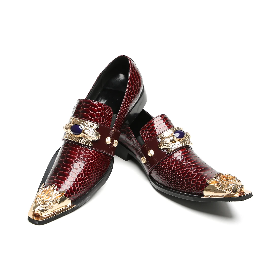 green emerald velvet dress Dolce & Gabbana Red Velvet Gold Crown Mens Loafers Men's Shoes main image 1