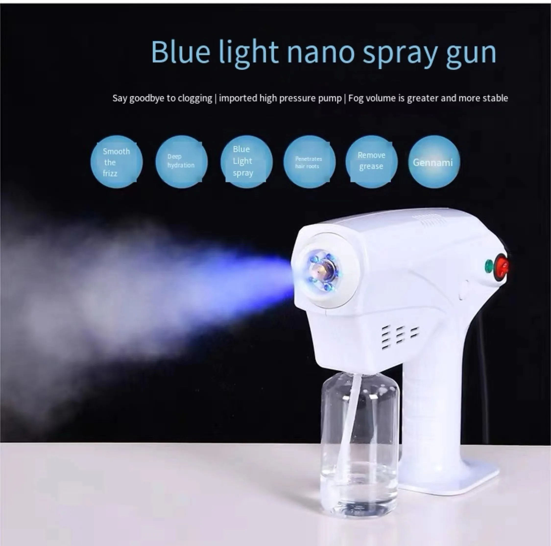 Nano Steam Gun Hair Face Care Spray For Water Moisturizing For Hair