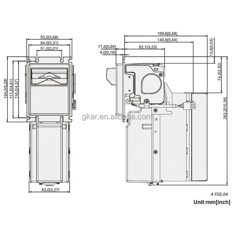 ICT L70P5 Bill Acceptor With Stacker RS232 Series Port Protocol for 43 Inch 32 Inch Vertical Skill Game Machine