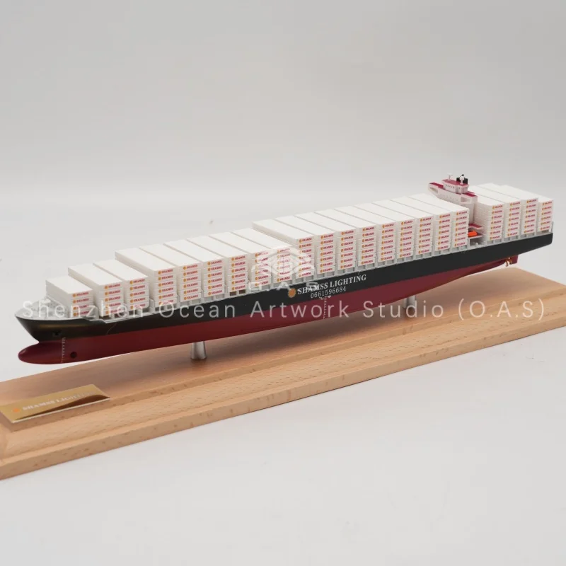 This shipping container scale model highly restores the classic WANHAI livery, with authentic details of China shipyards model design, marked classification society information and accurate captain scale. Made of premium materials with exquisite craftsmanship, it has stable structure and realistic appearance. Suitable for corporate gifts, office display, teaching exhibits and collection. Supports custom logo, color and details. Ideal for shipping, logistics and shipyard enterprises to enhance brand image.Amber@vesselmodel.com Tel: +86 18038048785