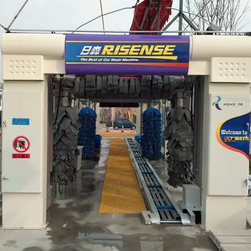 China Qingdao Risense Drive Through Conveyor Belt Full Automatic Tunnel Mobile Car Wash Equipment for Sale South Africa