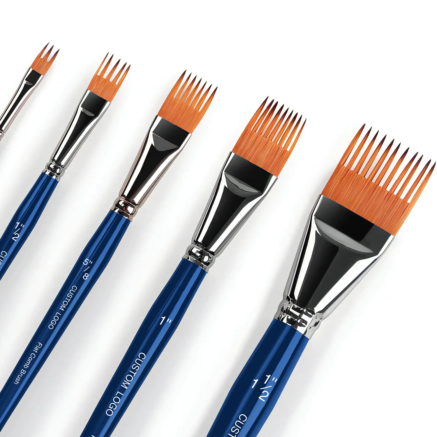 New Arrivals Professional Flat Comb Brushes 5PCS for Unique Texture Painting  Art Paint Brush Acrylic Grainer Brush