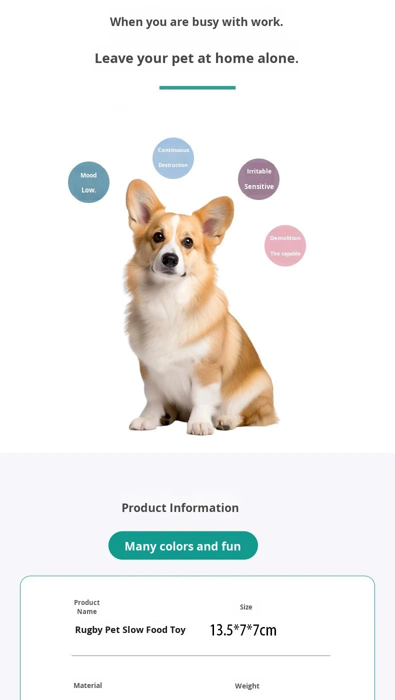 New Food Grade Silicone Pet Toy Dog's Grinding Ball Puzzle Toy with Leakage Ball Anti-Slip Silicone Pet Supplies details