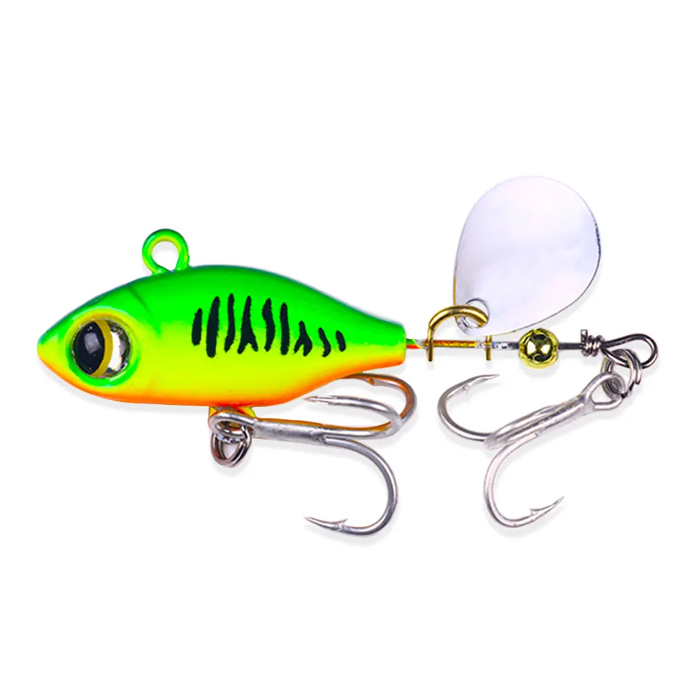 1pcs Rotating Metal Vib Bait Spinner Spoon Fishing Lures 7G 10G 14G Jigs  Trout Winter Fishing Hard Tackle Pesca