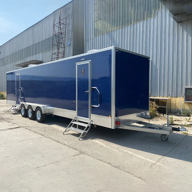 Luxury Modern Design High Quality Portable Toilet Trailer Mobile Bathroom Trailer Restroom Trailer Toilet for Sale