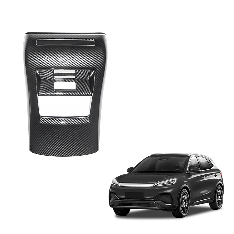 ABS Imitate Carbon Car Interior Accessories Rear Air Conditioning Vent Outlet Cover Decoration Trims For BYD ATTO 3 Yuan Plus