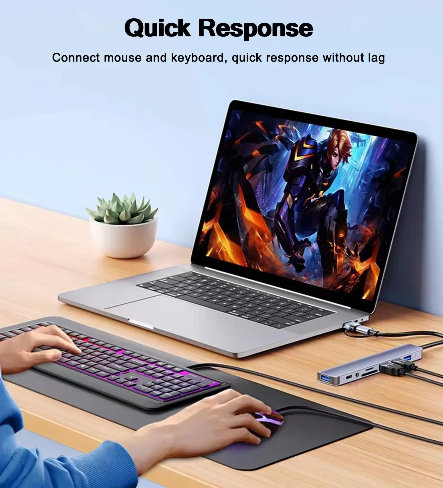 8-in-1 Dual-Head Multi-Port Cable Hub - Image 10