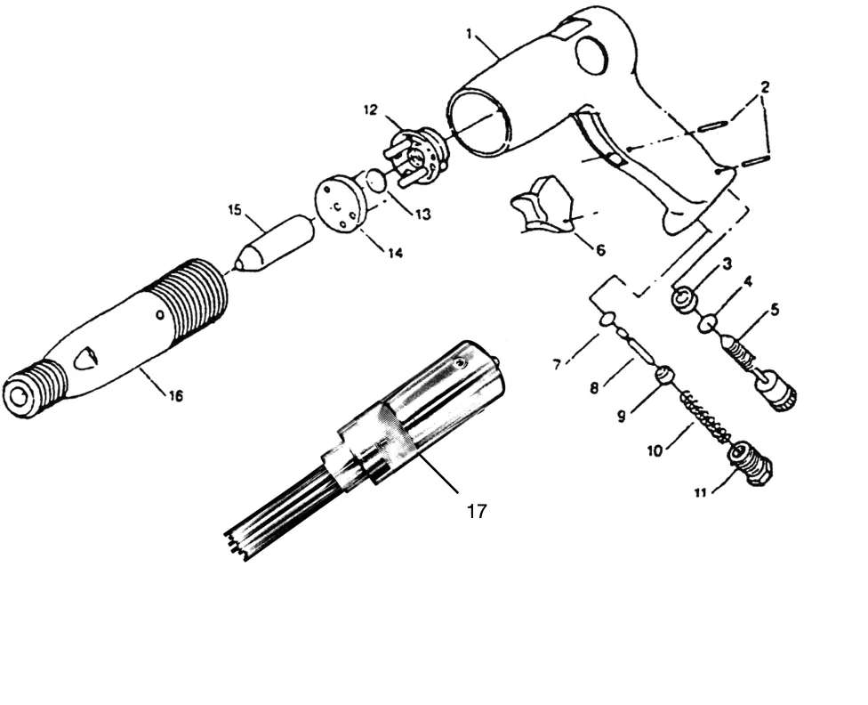 Ty65319p Air Needle Scaler 19 Piece Needle Plenty Of Power Against Rust