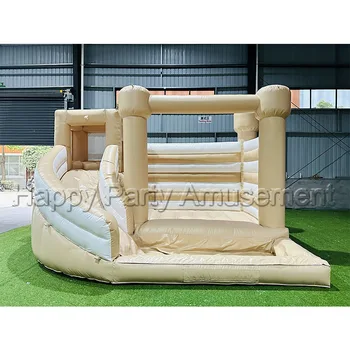 Top selling inflatable bouncer with slide 0.55mm pvc dry and wet bounce house combo commercial bouncy castle for party rentals