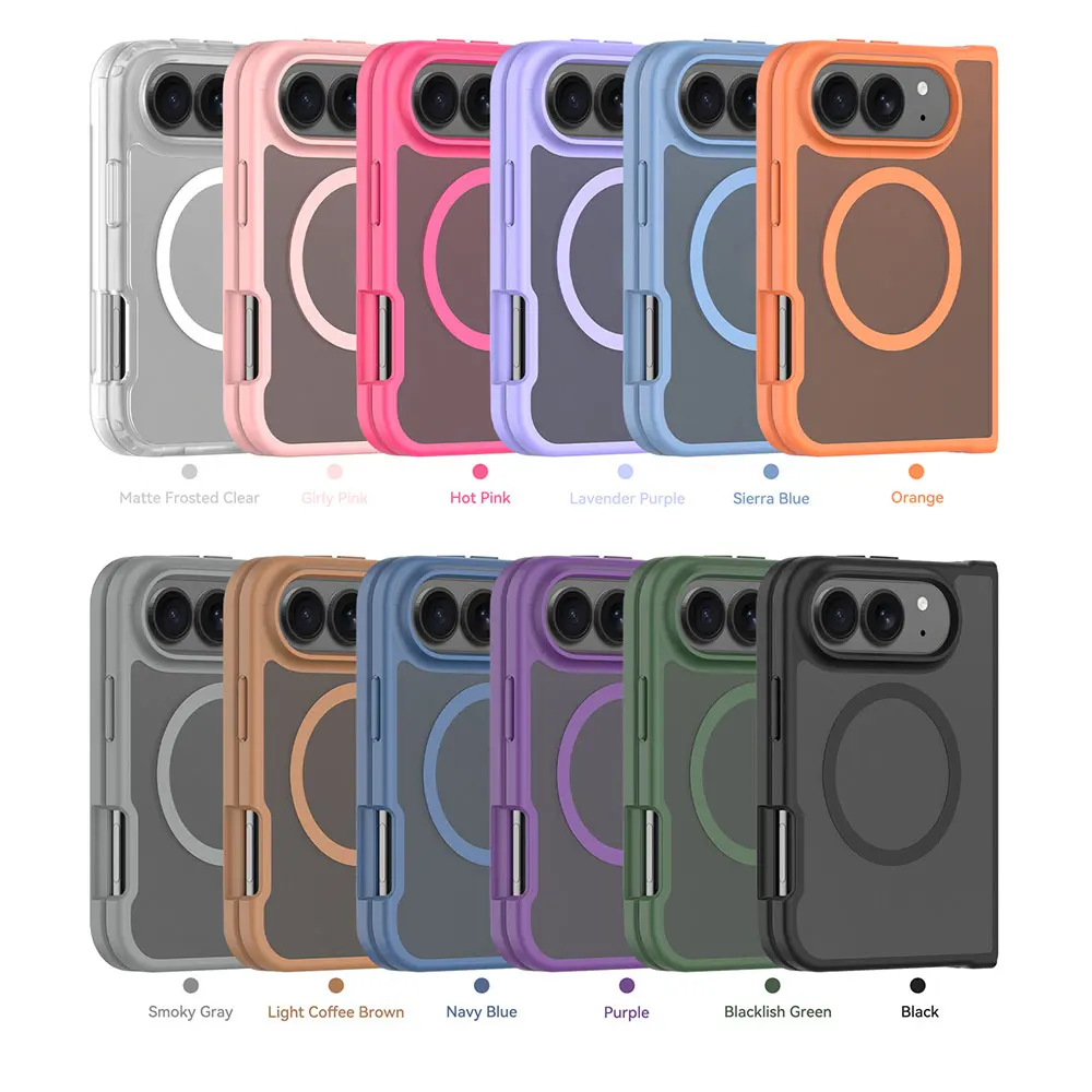 product matte magnetic case for iphone 18 fold wide ultra thin tpu pc hybrid phone cover silky touch frosted shockproof protective shell-9
